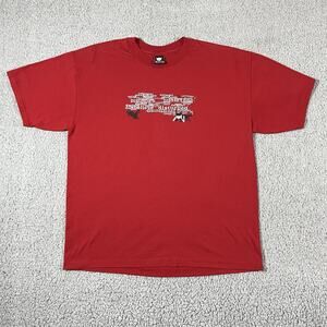 Emily The Strange Shirt Large Red Vintage Y2K Goth Punk Emo